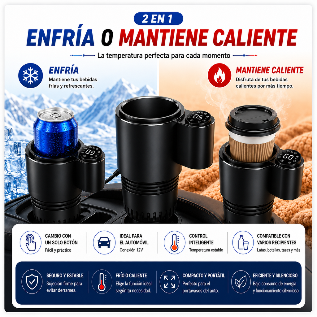 ❄️ Mini Refrigerador Portátil 2 en 1 | Bebidas Frías y Cosméticos Siempre Frescos