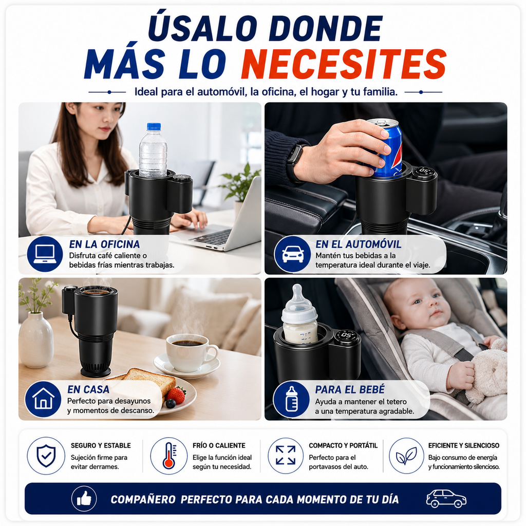 ❄️ Mini Refrigerador Portátil 2 en 1 | Bebidas Frías y Cosméticos Siempre Frescos